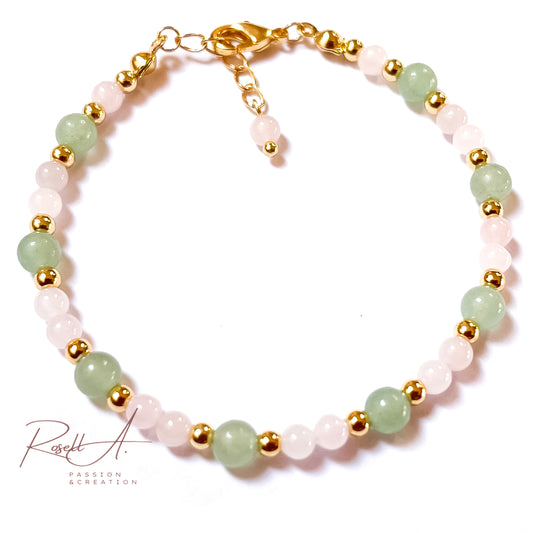 Bracelet “Adolescence” made of gemstone 18k gold plated handmade